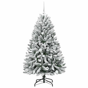 Albero di Natale artificiale Verde e Bianco 150 cm 3395744