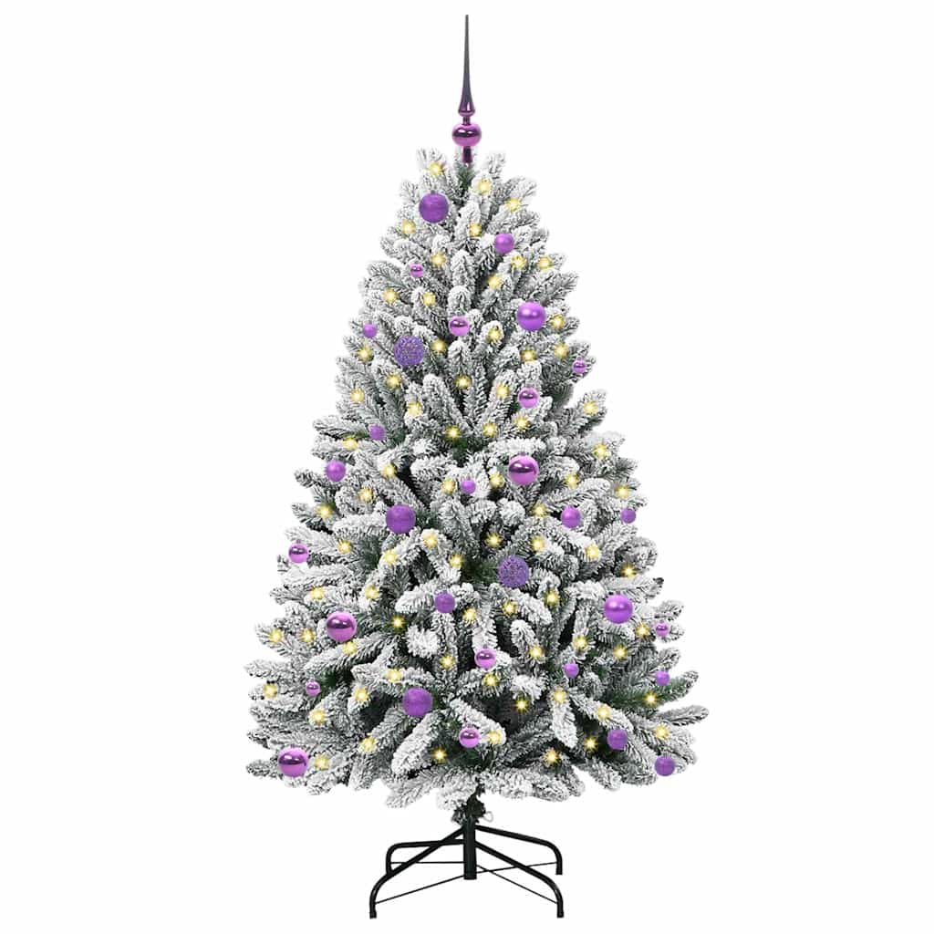 Albero di Natale artificiale Verde e Bianco 150 cm 3395745