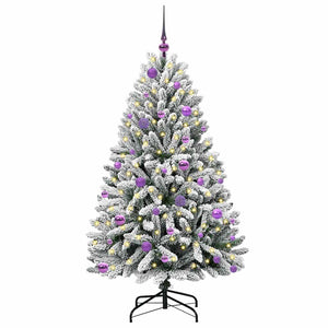 Albero di Natale artificiale Verde e Bianco 150 cm 3395745