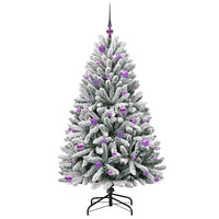 Albero di Natale artificiale Verde e Bianco 150 cm 3395745