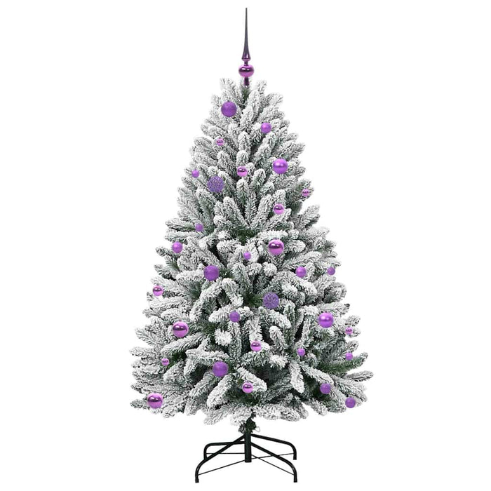 Albero di Natale artificiale Verde e Bianco 150 cm 3395745