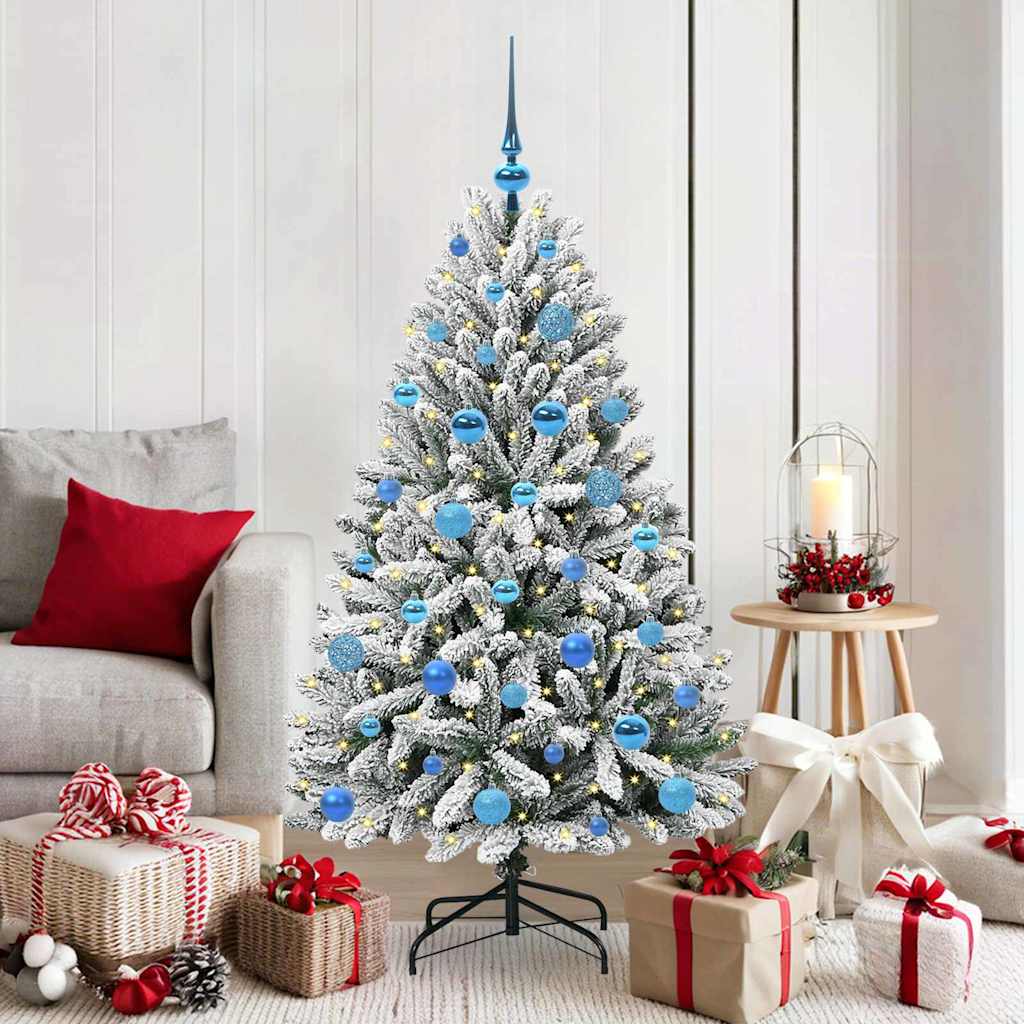 Albero di Natale artificiale Verde e Bianco 150 cm 3395746