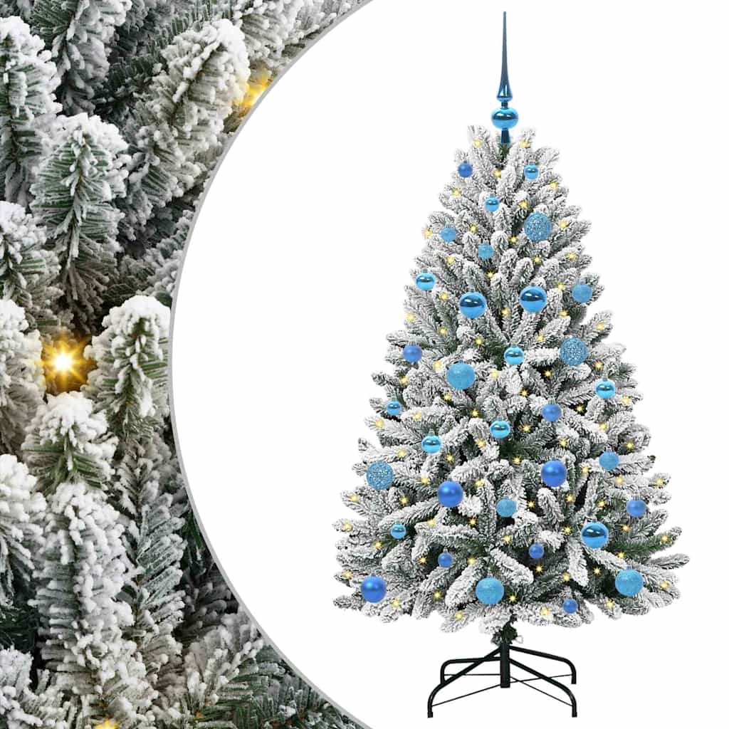 Albero di Natale Artificiale-Albero Natalizio con 150 LED Verde e Bianco 150 cm 332863