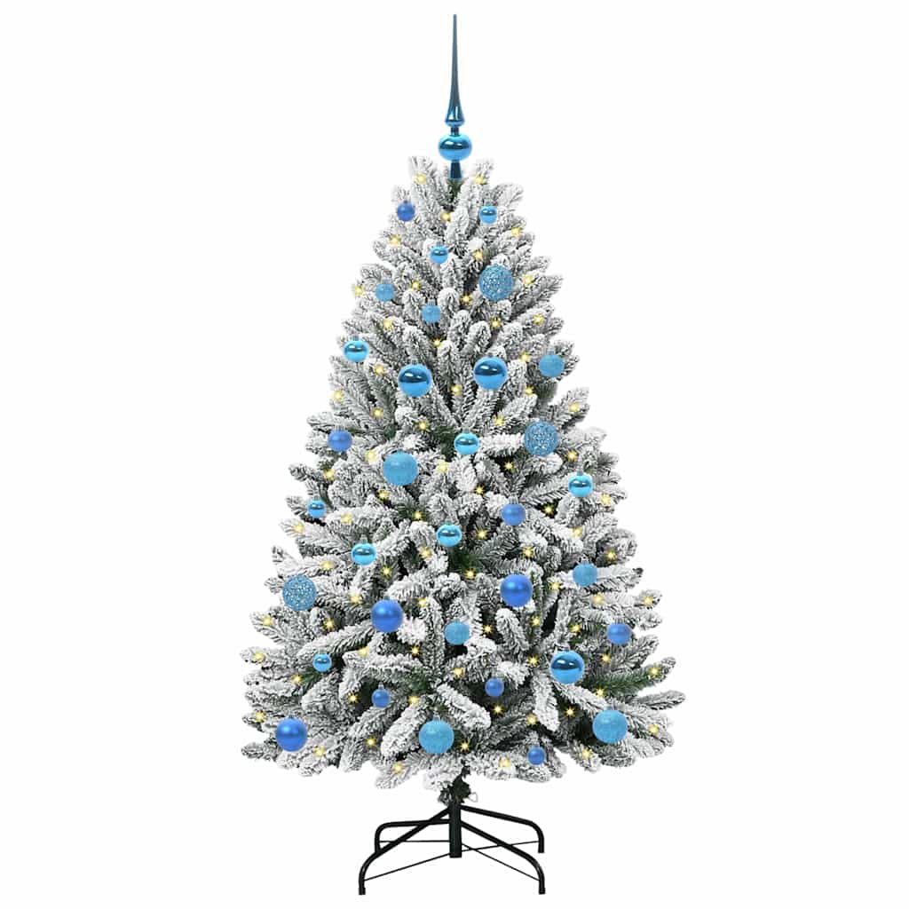 Albero di Natale Artificiale-Albero Natalizio con 150 LED Verde e Bianco 150 cm 332863