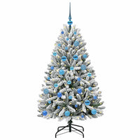 Albero di Natale Artificiale-Albero Natalizio con 150 LED Verde e Bianco 150 cm 332863