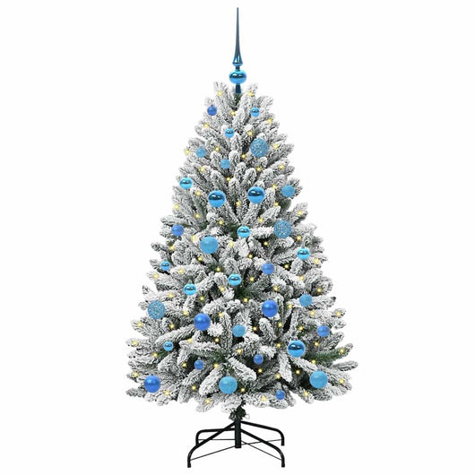 Albero di Natale Artificiale-Albero Natalizio con 150 LED Verde e Bianco 150 cm 332863