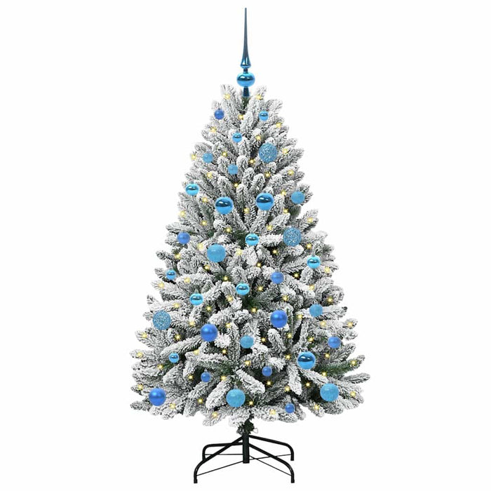 Albero di Natale Artificiale-Albero Natalizio con 150 LED Verde e Bianco 150 cm 332863
