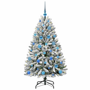 Albero di Natale artificiale Verde e Bianco 150 cm 3395746