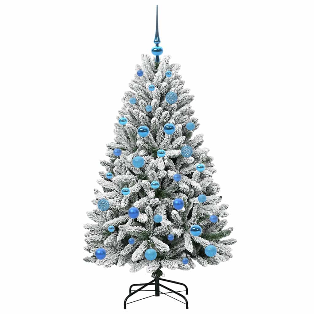 Albero di Natale artificiale Verde e Bianco 150 cm 3395746