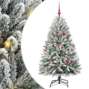Albero di Natale artificiale Verde e Bianco 150 cm 3395747