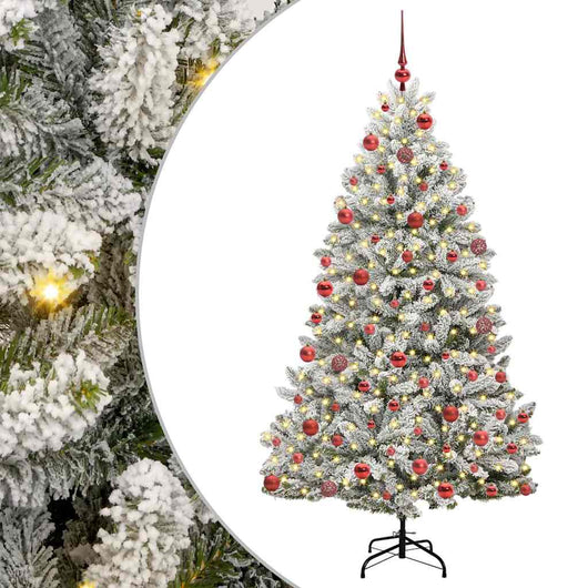 Albero di Natale artificiale Verde e Bianco 180 cm 3395748