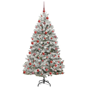 Albero di Natale artificiale Verde e Bianco 180 cm 3395748