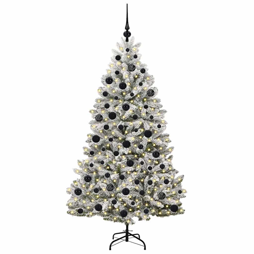 Albero di Natale Artificiale-Albero Natalizio con 300 LED Verde e Bianco 180 cm 976756