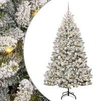 Albero di Natale artificiale Verde e Bianco 180 cm 3395750