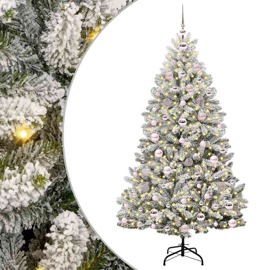 Albero di Natale artificiale Verde e Bianco 180 cm 3395750