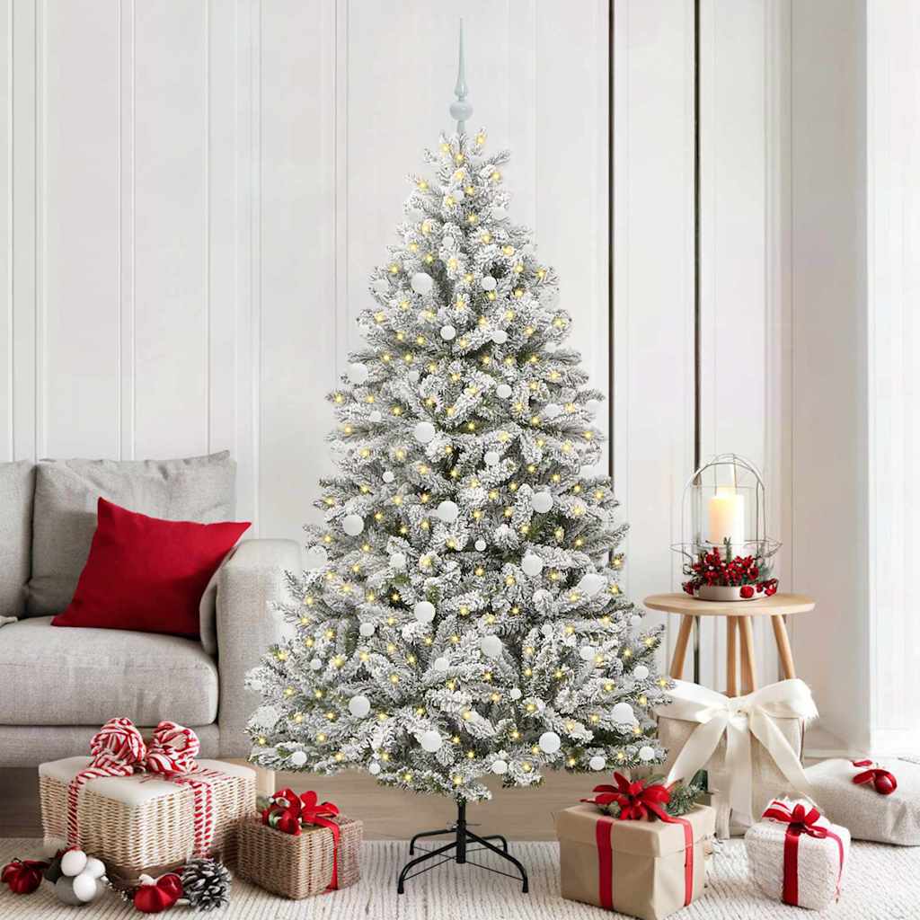 Albero di Natale artificiale Verde e Bianco 180 cm 3395751