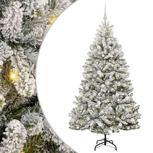Albero di Natale Artificiale-Albero Natalizio con 300 LED Verde e Bianco 180 cm 848105