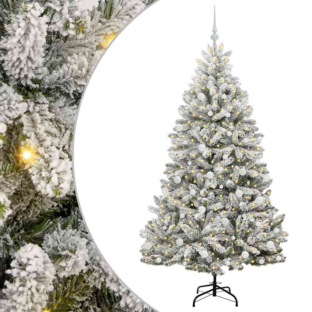 Albero di Natale artificiale Verde e Bianco 180 cm 3395751
