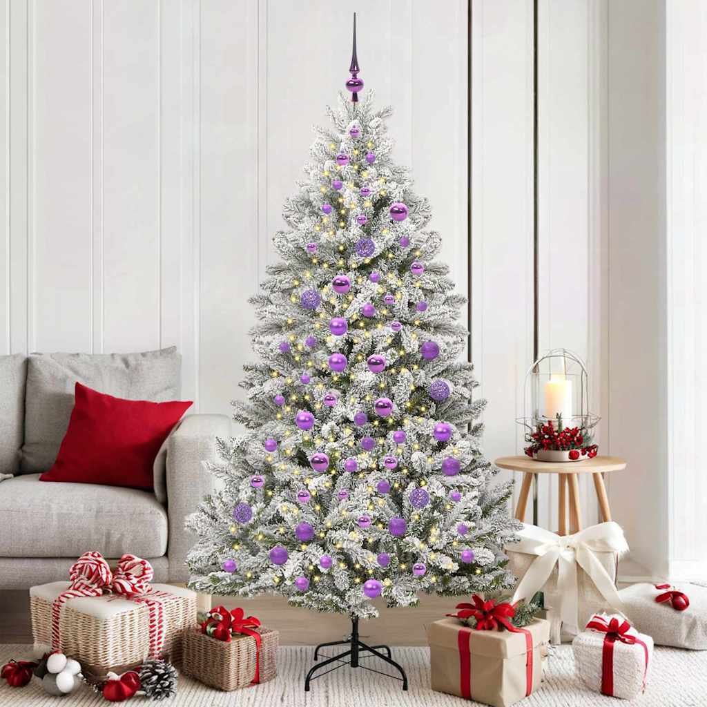 Albero di Natale artificiale Verde e Bianco 180 cm 3395754
