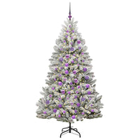 Albero di Natale Artificiale-Albero Natalizio con 300 LED Verde e Bianco 180 cm 449627