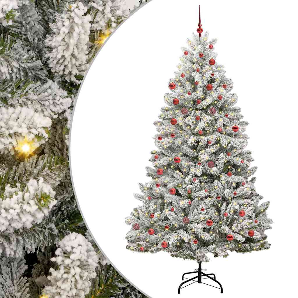 Albero di Natale artificiale Verde e Bianco 210 cm 3395757
