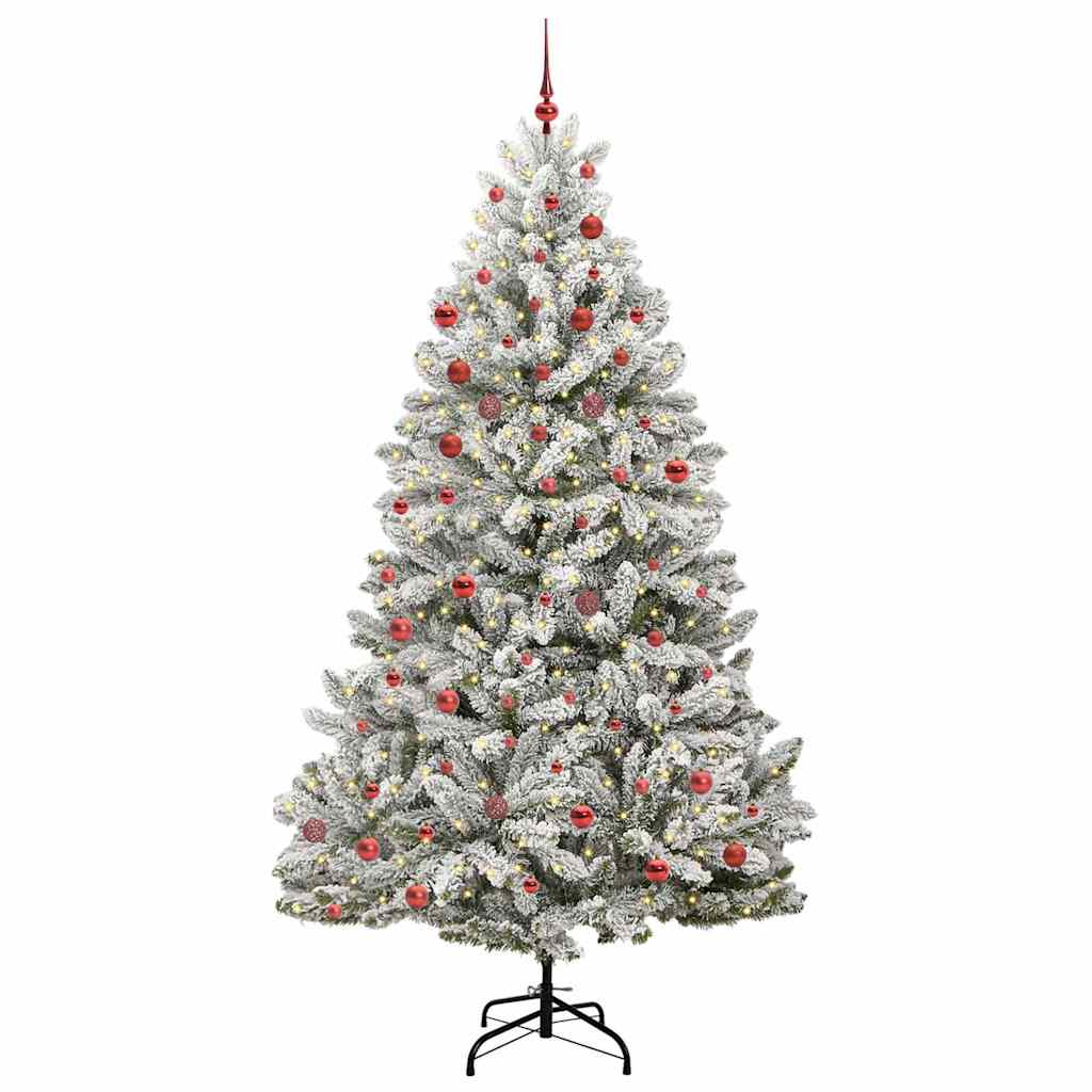 Albero di Natale artificiale Verde e Bianco 210 cm 3395757