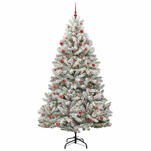 Albero di Natale artificiale Verde e Bianco 210 cm 3395757