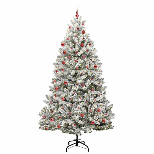 Albero di Natale artificiale Verde e Bianco 210 cm 3395757