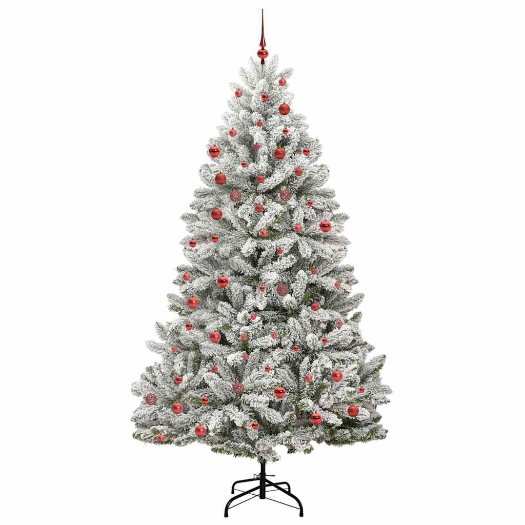 Albero di Natale artificiale Verde e Bianco 210 cm 3395757
