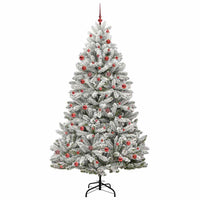Albero di Natale artificiale Verde e Bianco 210 cm 3395757