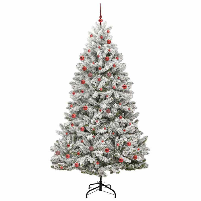 Albero di Natale artificiale Verde e Bianco 210 cm 3395757