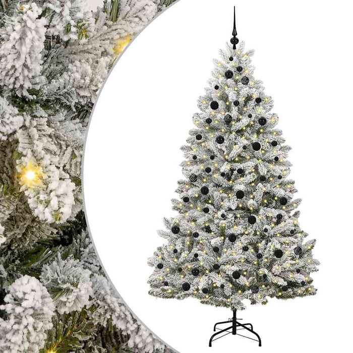 Albero di Natale artificiale Verde e Bianco 210 cm 3395758