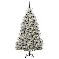 Albero di Natale Artificiale-Albero Natalizio con 300 LED Verde e Bianco 210 cm 713300