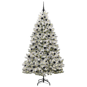 Albero di Natale Artificiale-Albero Natalizio con 300 LED Verde e Bianco 210 cm 713300