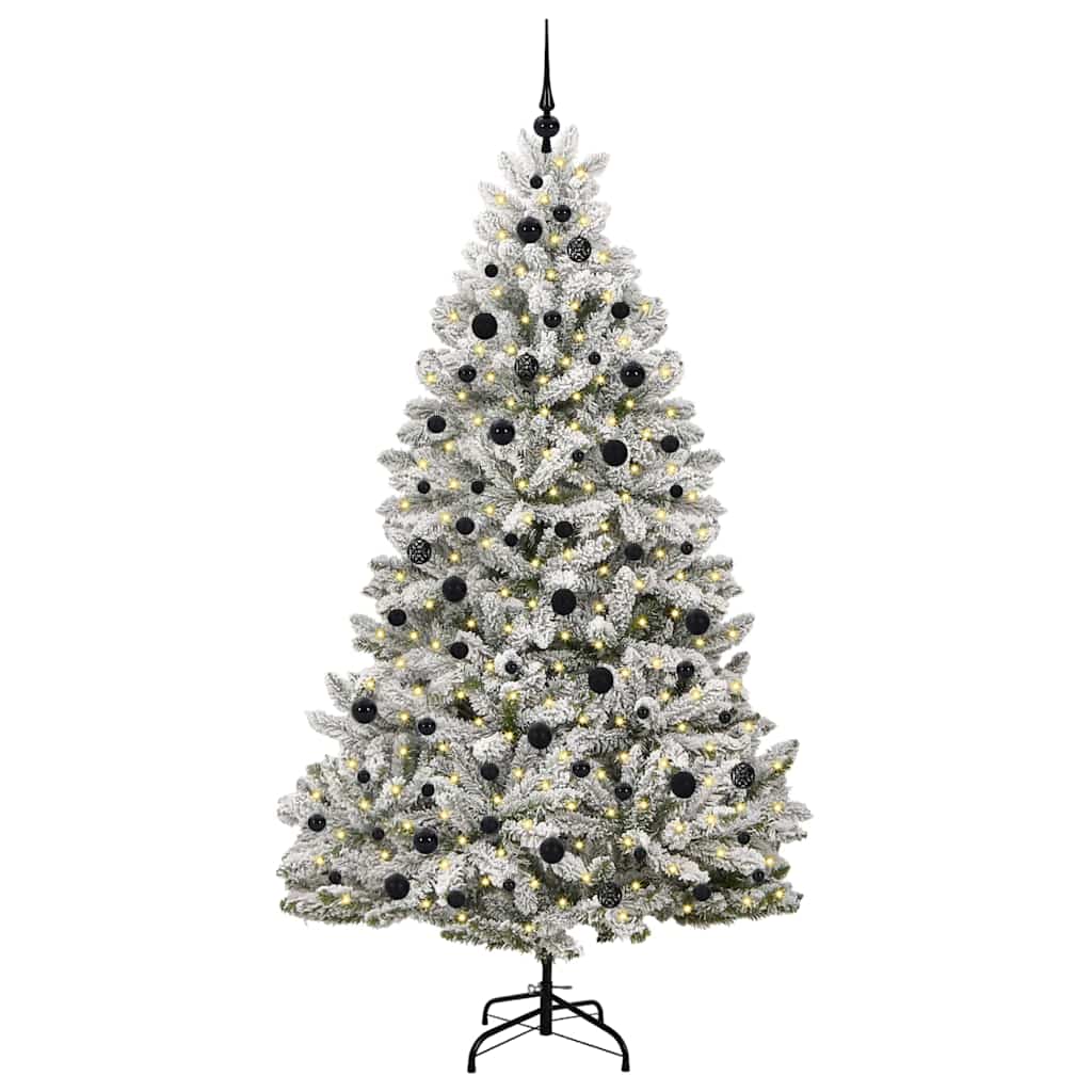Albero di Natale artificiale Verde e Bianco 210 cm 3395758