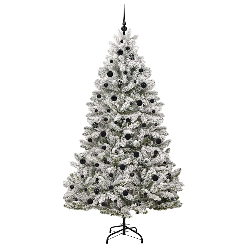 Albero di Natale artificiale Verde e Bianco 210 cm 3395758