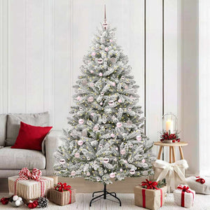 Albero di Natale artificiale Verde e Bianco 210 cm 3395759