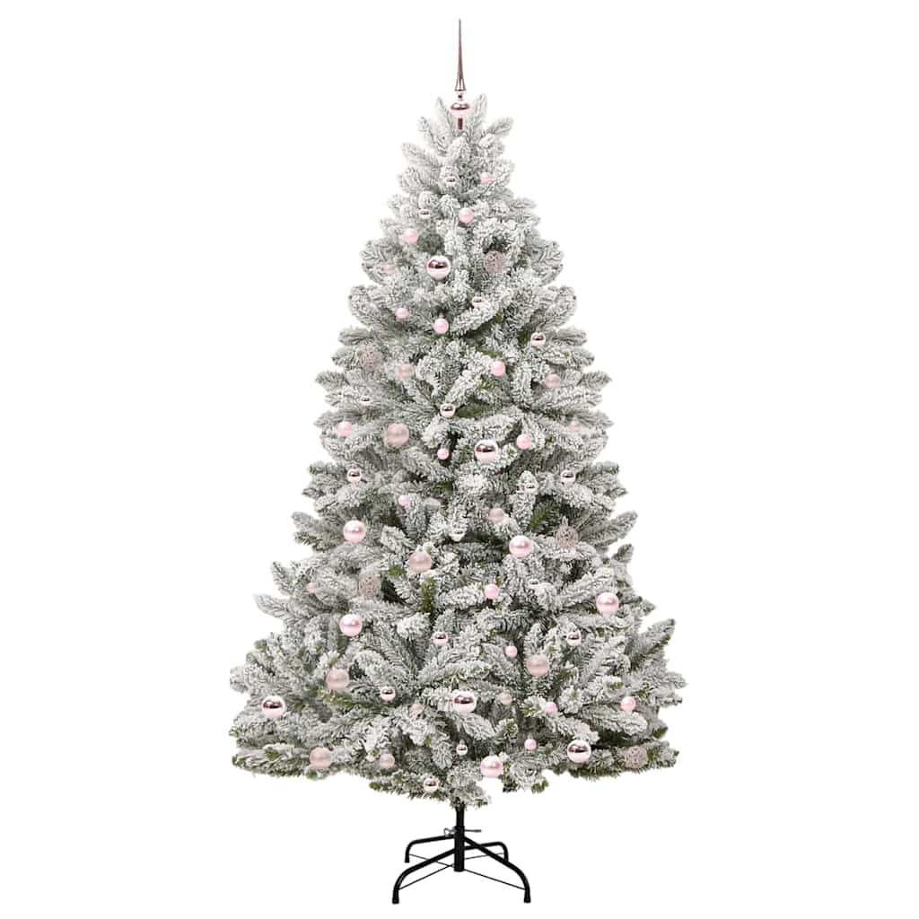 Albero di Natale artificiale Verde e Bianco 210 cm 3395759