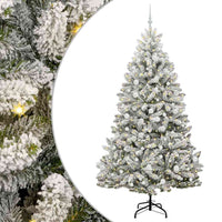 Albero di Natale Artificiale-Albero Natalizio con 300 LED Verde e Bianco 210 cm 601309
