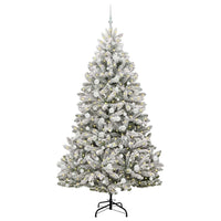 Albero di Natale Artificiale-Albero Natalizio con 300 LED Verde e Bianco 210 cm 601309