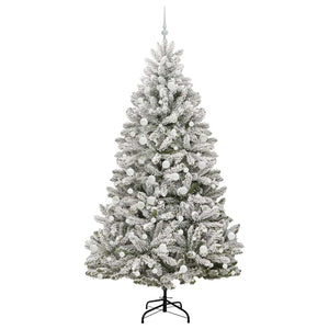 Albero di Natale artificiale Verde e Bianco 210 cm 3395760