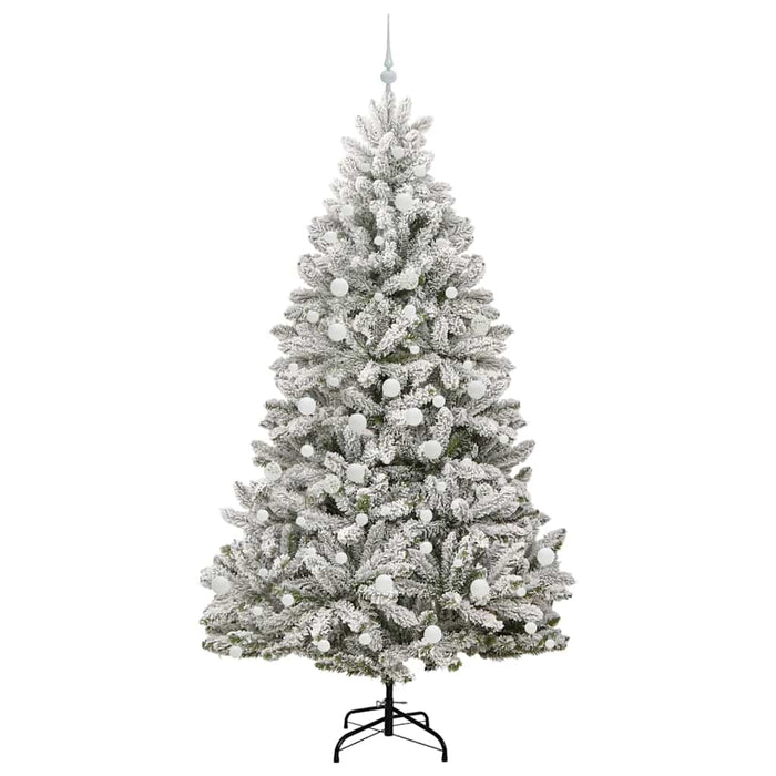 Albero di Natale artificiale Verde e Bianco 210 cm 3395760