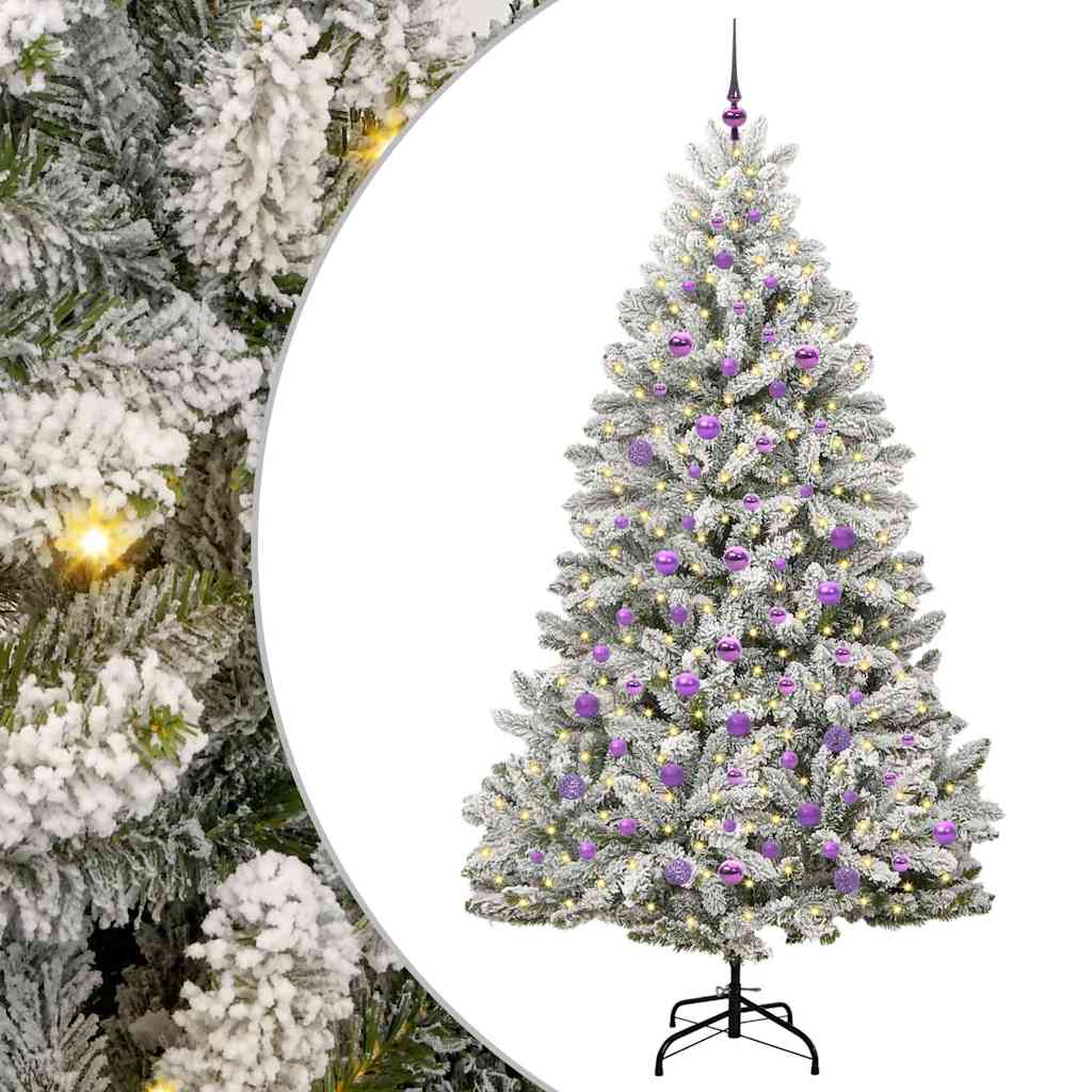 Albero di Natale artificiale Verde e Bianco 210 cm 3395763