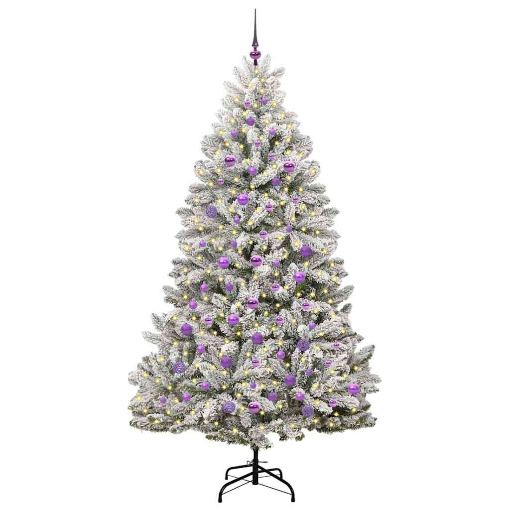 Albero di Natale Artificiale-Albero Natalizio con 300 LED Verde e Bianco 210 cm 874595