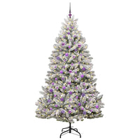 Albero di Natale Artificiale-Albero Natalizio con 300 LED Verde e Bianco 210 cm 874595