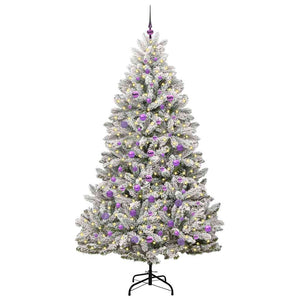 Albero di Natale Artificiale-Albero Natalizio con 300 LED Verde e Bianco 210 cm 874595
