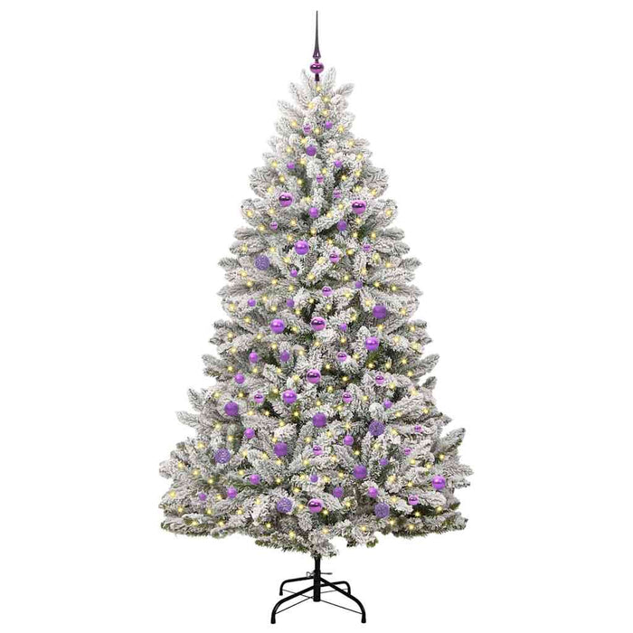 Albero di Natale Artificiale-Albero Natalizio con 300 LED Verde e Bianco 210 cm 874595
