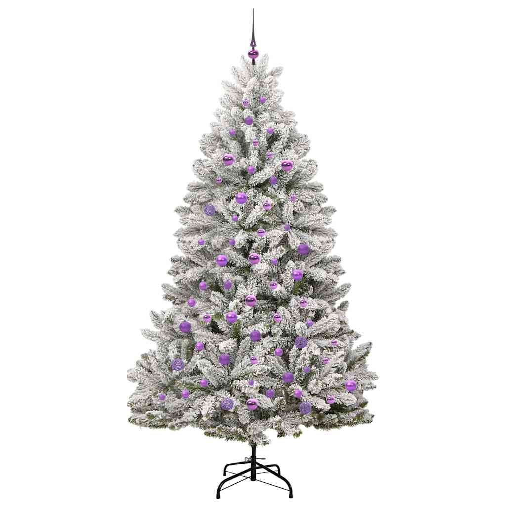 Albero di Natale artificiale Verde e Bianco 210 cm 3395763