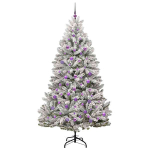 Albero di Natale artificiale Verde e Bianco 210 cm 3395763