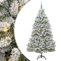 Albero di Natale Artificiale-Albero Natalizio con 300 LED Verde e Bianco 210 cm 181379